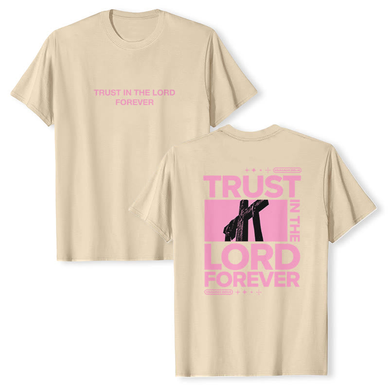 T-shirt Christianartworkshop « Ayez confiance en le Seigneur pour toujours » - Beige - 2XL - image 6
