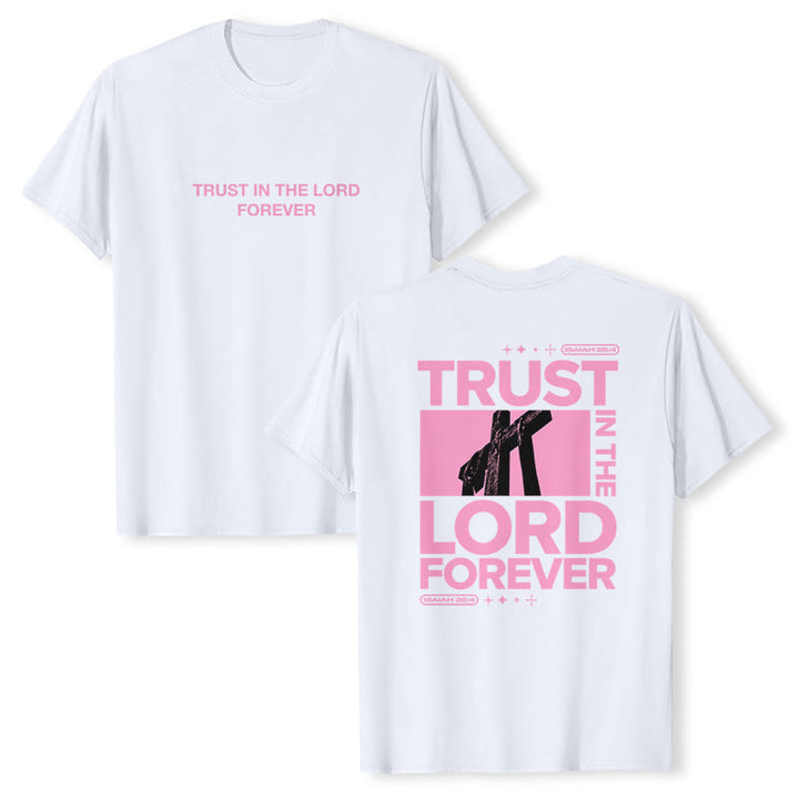 T-shirt Christianartworkshop « Ayez confiance en le Seigneur pour toujours » - Blanc - 2XL - image 3