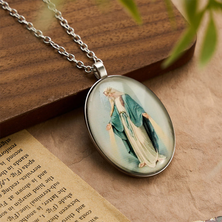 Christianartworkshop Pendentif Vierge Marie Bénie Collier Médaille Miraculeuse - image 2
