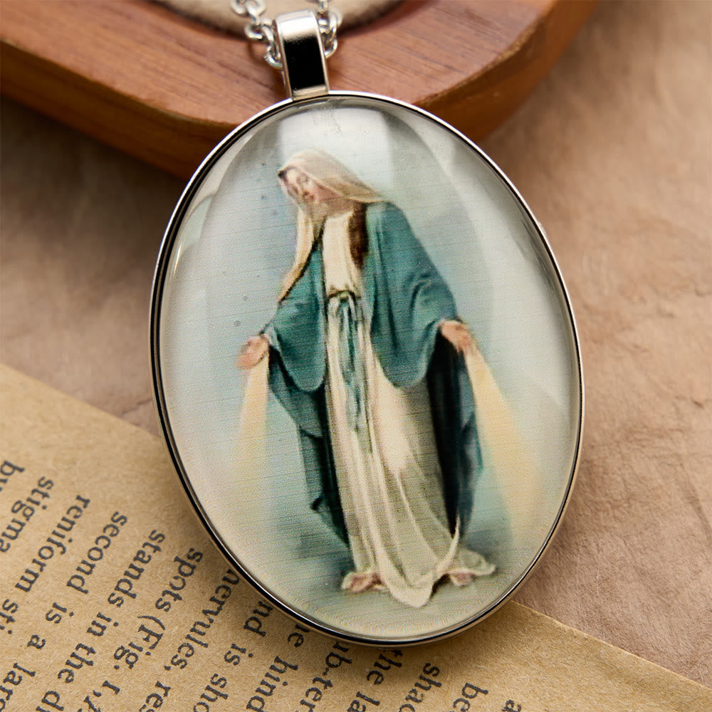Christianartworkshop Pendentif Vierge Marie Bénie Collier Médaille Miraculeuse - image 4