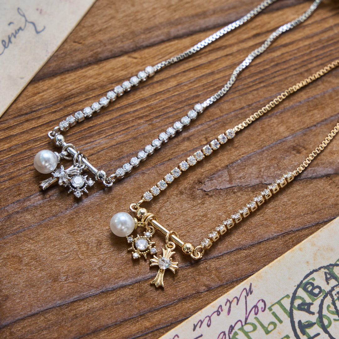 Christianartworkshop Bracelet à breloque Croix Sacrée Fleur de Lys : Emblème personnalisé de douce paix céleste - image 3