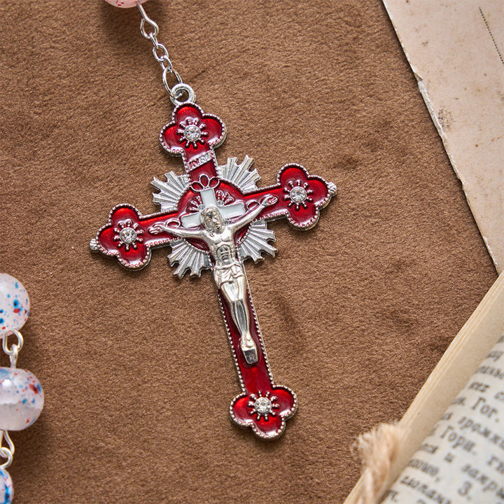 Christianartworkshop Médaillon de l'écusson de Saint Michel en émail avec étoile et perles mouchetées - image 7