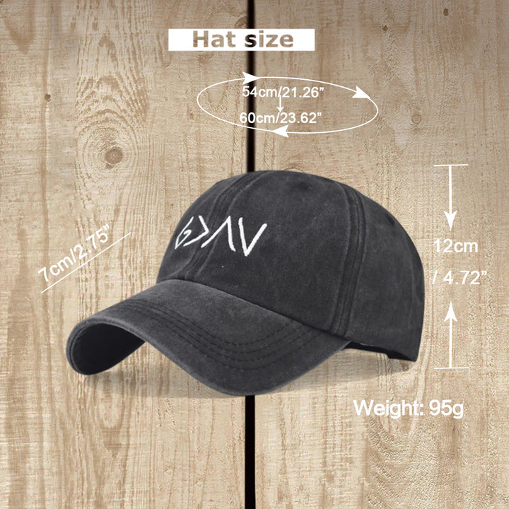 Christianartworkshop Casquette de baseball lavée avec broderie du symbole de flèche minimale « Plus grand que l'épreuve » - image 3