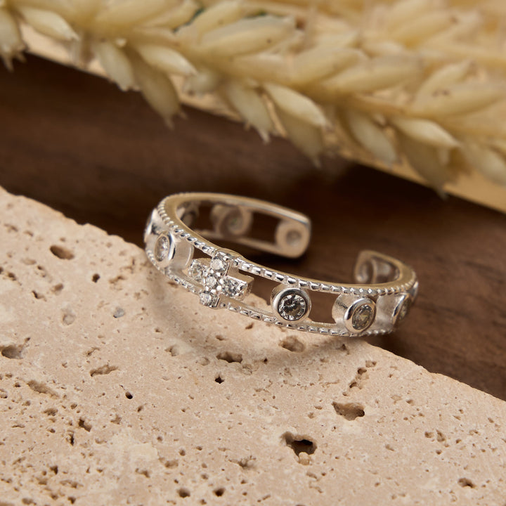 Christianartworkshop Bague ajustable en argent sterling avec croix creuse : emblème intemporel d'une foi sacrée inébranlable - image 2
