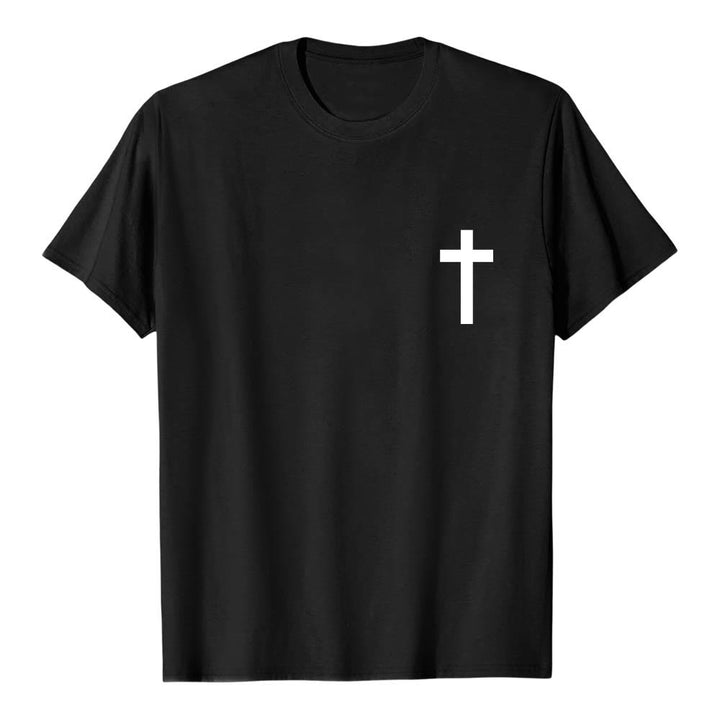 Christianartworkshop T-shirt premium à manches courtes avec imprimé croisé devant et dos vertical effet vieilli « JÉSUS Le Chemin, la Vérité, la Vie » - image 16