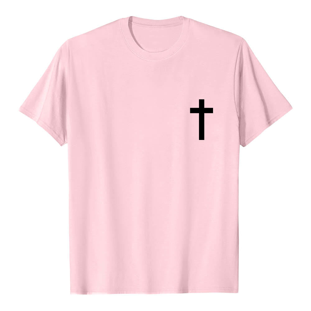 Christianartworkshop T-shirt premium à manches courtes avec imprimé croisé devant et dos vertical effet vieilli « JÉSUS Le Chemin, la Vérité, la Vie » - image 25