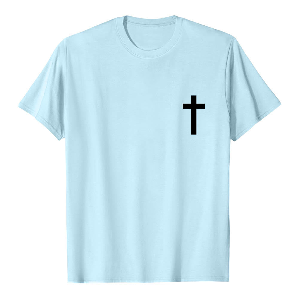 Christianartworkshop T-shirt premium à manches courtes avec imprimé croisé devant et dos vertical effet vieilli « JÉSUS Le Chemin, la Vérité, la Vie » - image 10