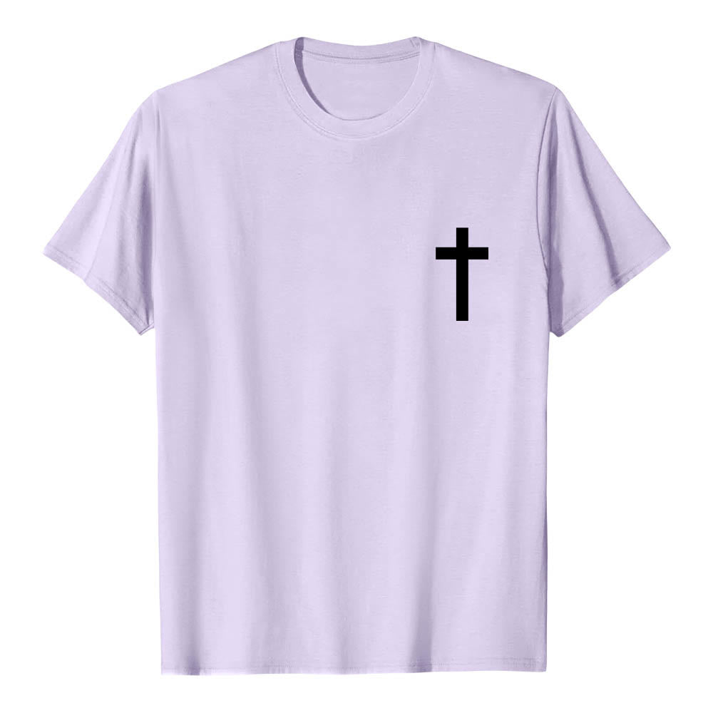 Christianartworkshop T-shirt premium à manches courtes avec imprimé croisé devant et dos vertical effet vieilli « JÉSUS Le Chemin, la Vérité, la Vie » - image 13