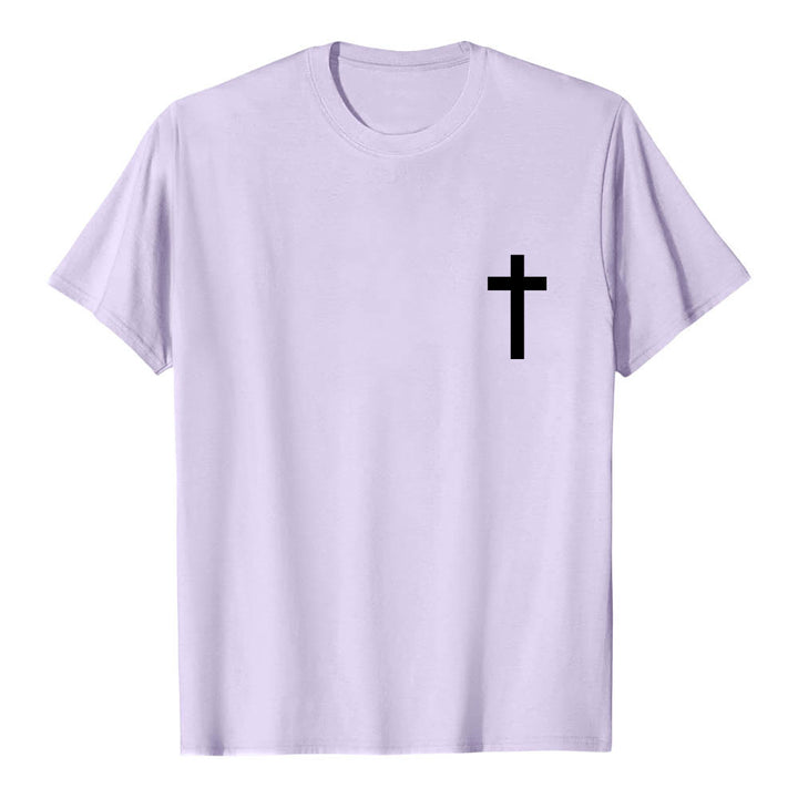 Christianartworkshop T-shirt premium à manches courtes avec imprimé croisé devant et dos vertical effet vieilli « JÉSUS Le Chemin, la Vérité, la Vie » - image 13