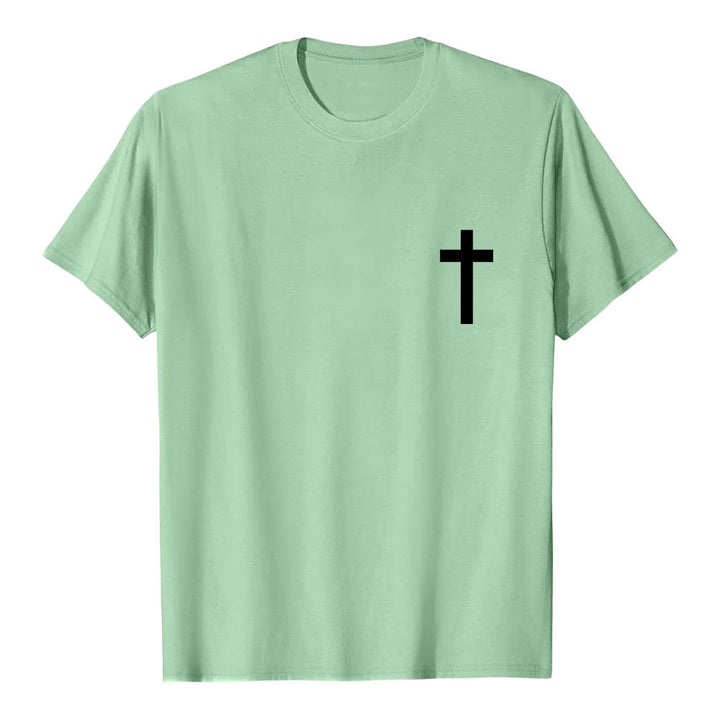 Christianartworkshop T-shirt premium à manches courtes avec imprimé croisé devant et dos vertical effet vieilli « JÉSUS Le Chemin, la Vérité, la Vie » - image 22