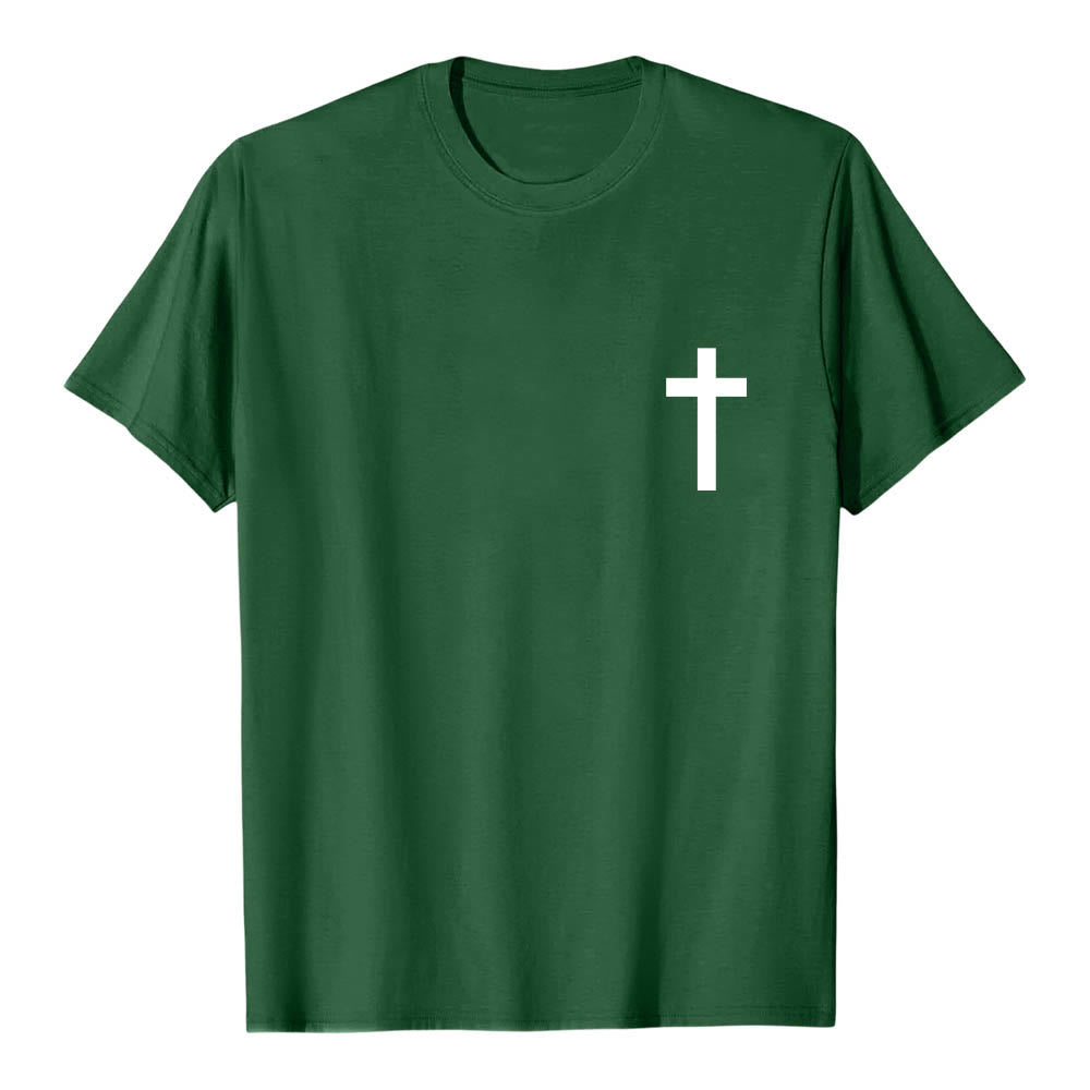 Christianartworkshop T-shirt premium à manches courtes avec imprimé croisé devant et dos vertical effet vieilli « JÉSUS Le Chemin, la Vérité, la Vie » - image 7