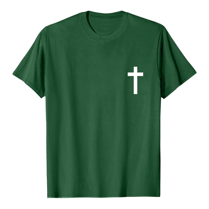 Christianartworkshop T-shirt premium à manches courtes avec imprimé croisé devant et dos vertical effet vieilli « JÉSUS Le Chemin, la Vérité, la Vie » - image 7