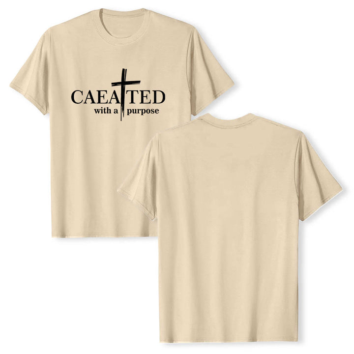 Christianartworkshop T-shirt premium à manches courtes « Créé dans un but précis » avec motif de coup de pinceau croisé. - image 19