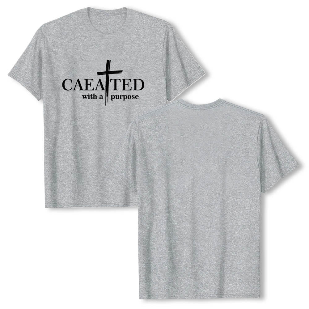 Christianartworkshop T-shirt premium à manches courtes « Créé dans un but précis » avec motif de coup de pinceau croisé. - image 16
