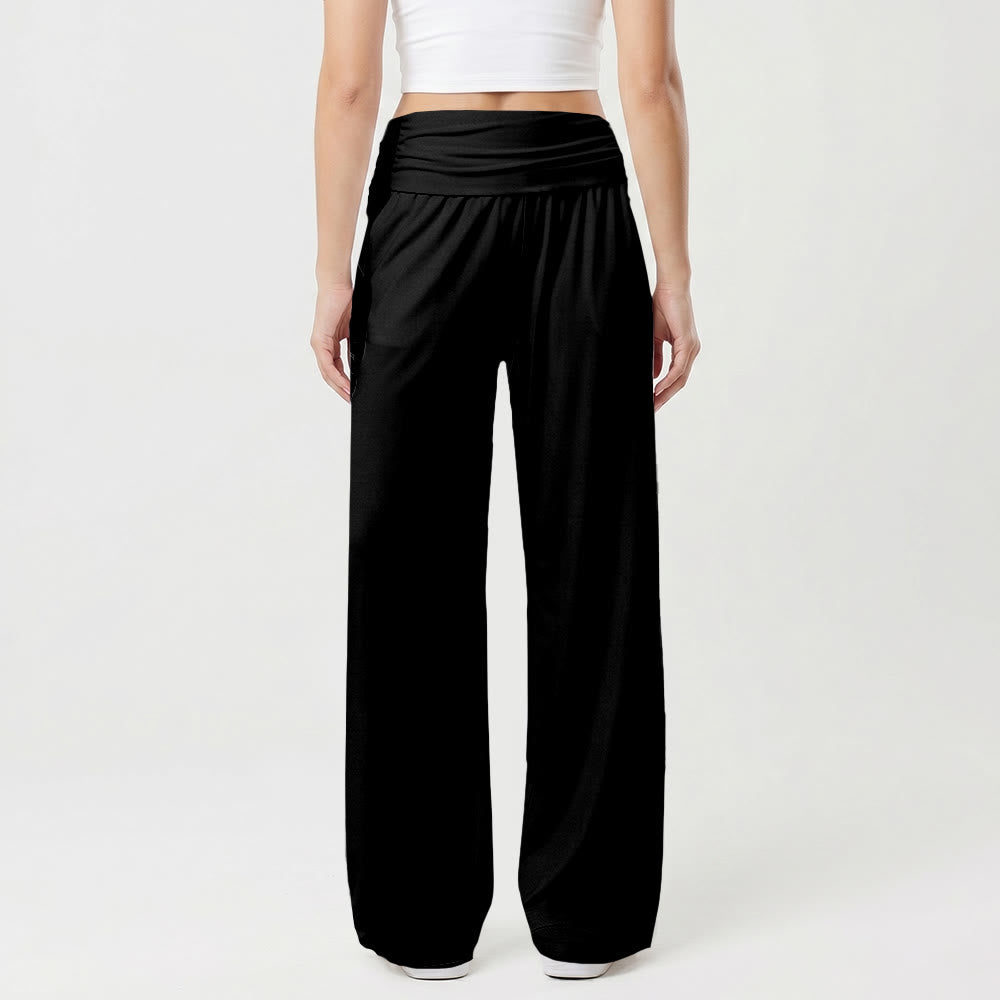Christianartworkshop Pantalon universitaire imprimé intégral vertical avec la lettre SAINT et une croix blanche, taille haute et jambes larges. - image 5