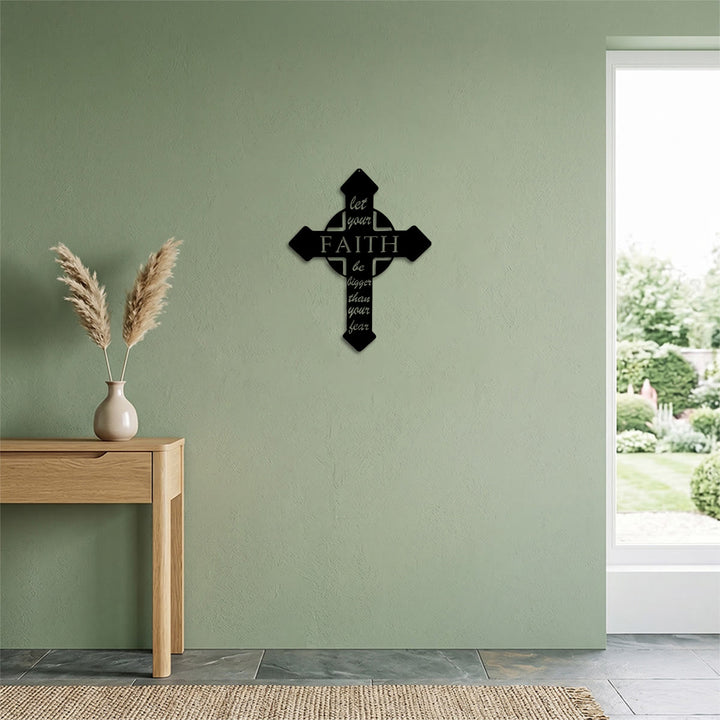 Christianartworkshop Croix à pointe acérée - Décoration murale en métal : Emblème intemporel de la grâce rédemptrice sacrée - image 2