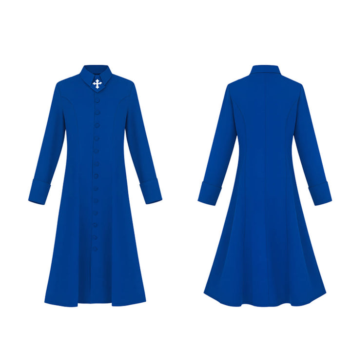 Robe de pasteure pour femme de Christianartworkshop avec col à motif de croix et silhouette féminine - image 13