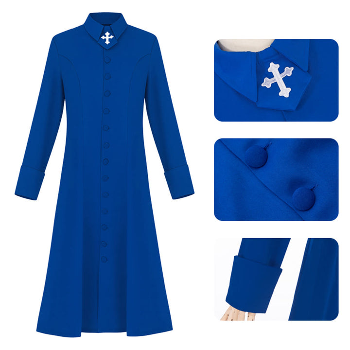 Robe de pasteure pour femme de Christianartworkshop avec col à motif de croix et silhouette féminine - image 18