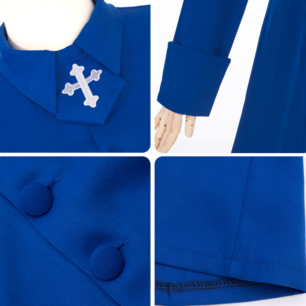 Robe de pasteure pour femme de Christianartworkshop avec col à motif de croix et silhouette féminine - image 15