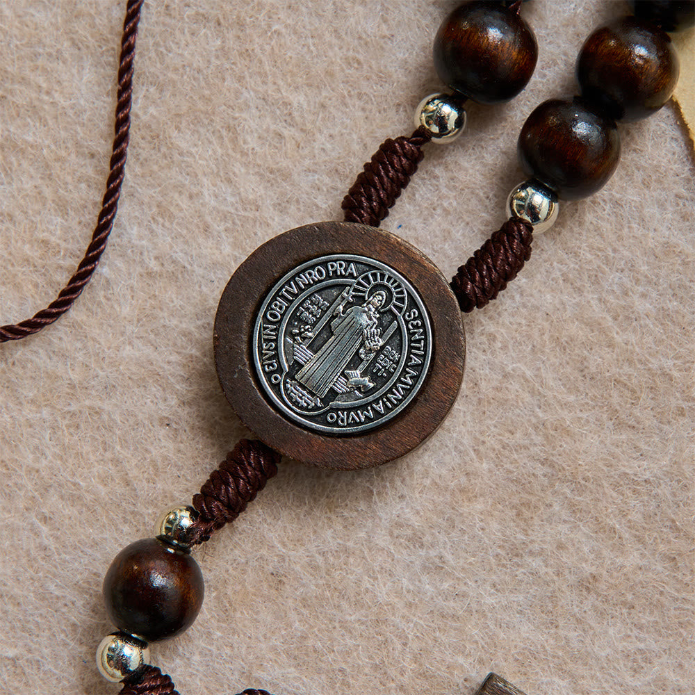 Christianartworkshop Chapelet de voiture à perles rondes, crucifix, médaille en relief de Notre-Dame : un rappel de la miséricordieuse protection divine lors de chaque voyage. - image 5