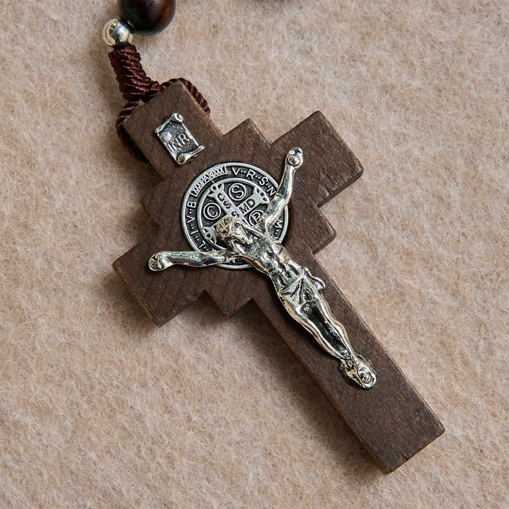 Christianartworkshop Chapelet de voiture à perles rondes, crucifix, médaille en relief de Notre-Dame : un rappel de la miséricordieuse protection divine lors de chaque voyage. - image 6
