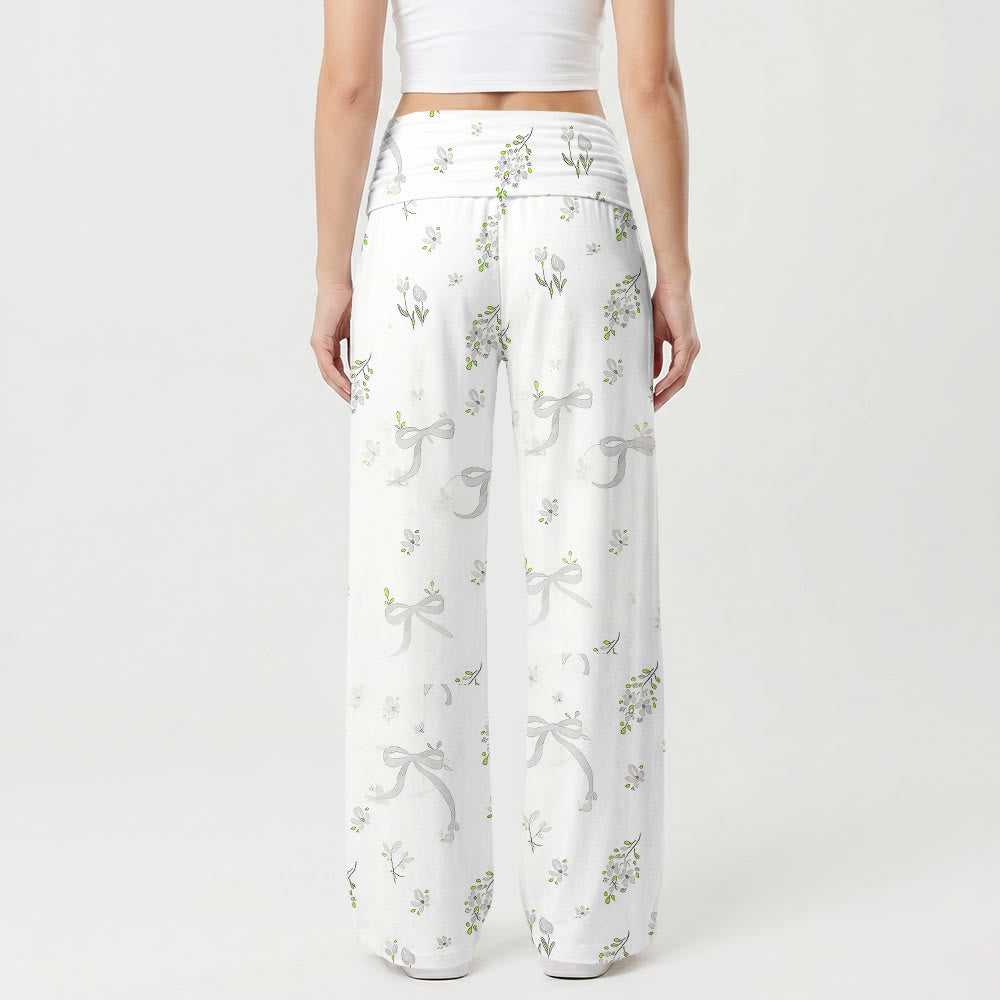 Christianartworkshop Pantalon décontracté à jambes larges avec motif botanique et nœud papillon, Jésus le Bon Berger - image 2