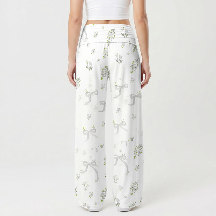 Christianartworkshop Pantalon décontracté à jambes larges avec motif botanique et nœud papillon, Jésus le Bon Berger - image 2