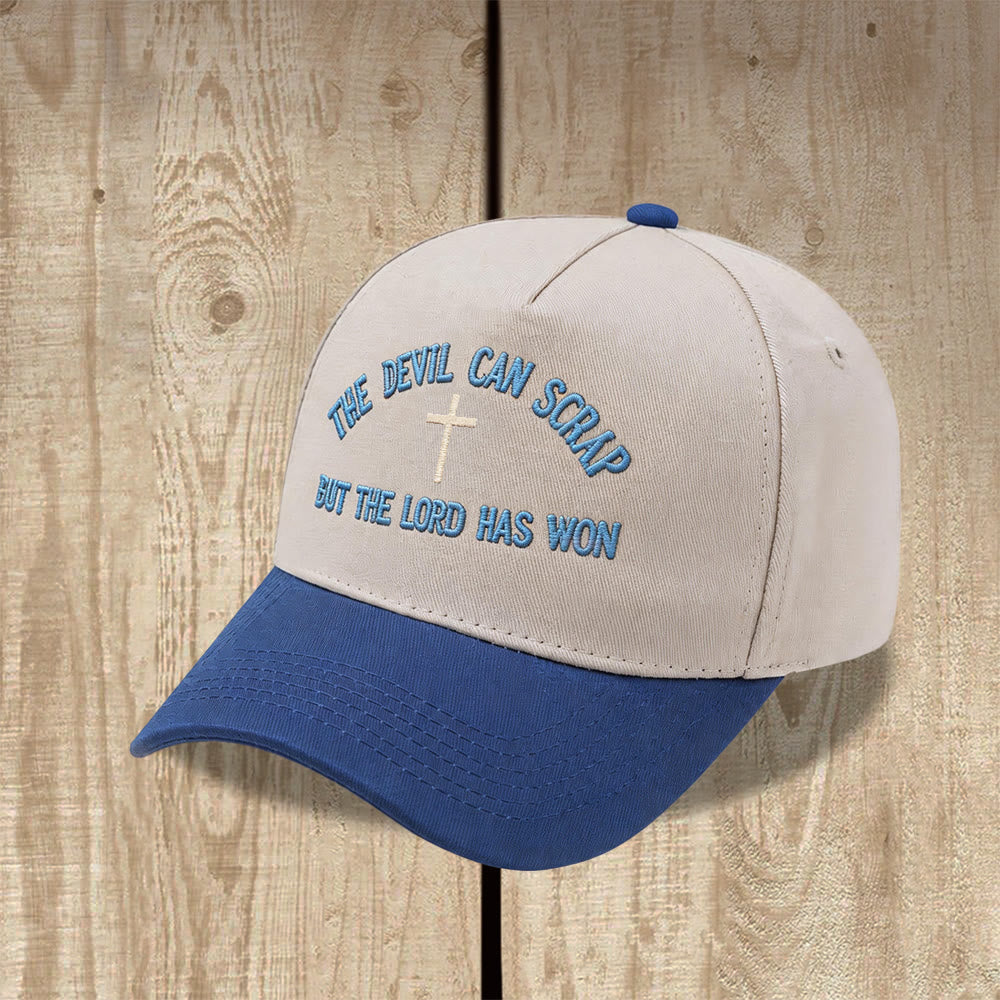 Christianartworkshop Casquette de baseball brodée avec motif de croix biblique : « LE DIABLE PEUT FUIR, MAIS LE SEIGNEUR A GAGNÉ ». - image 15