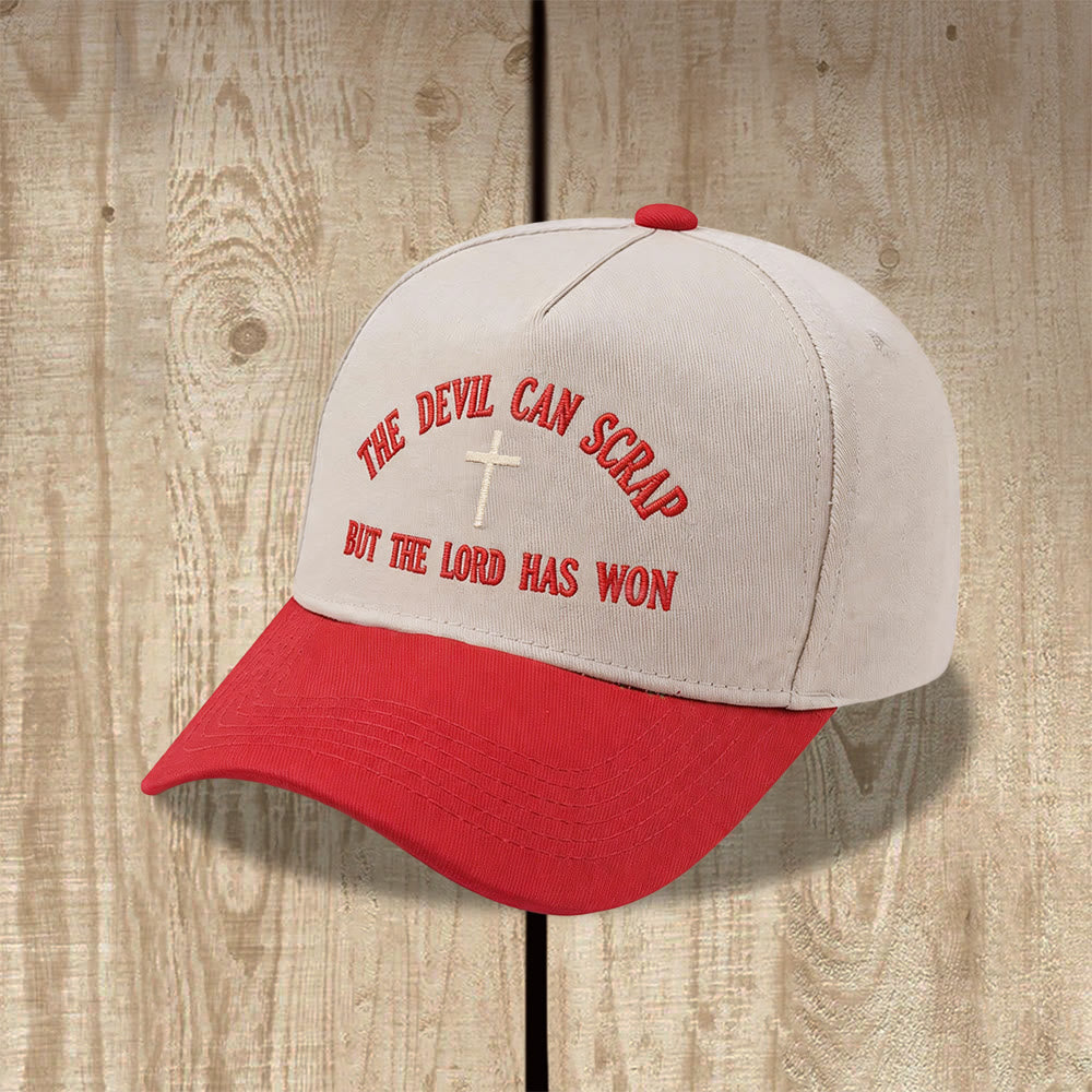 Christianartworkshop Casquette de baseball brodée avec motif de croix biblique : « LE DIABLE PEUT FUIR, MAIS LE SEIGNEUR A GAGNÉ ». - image 13
