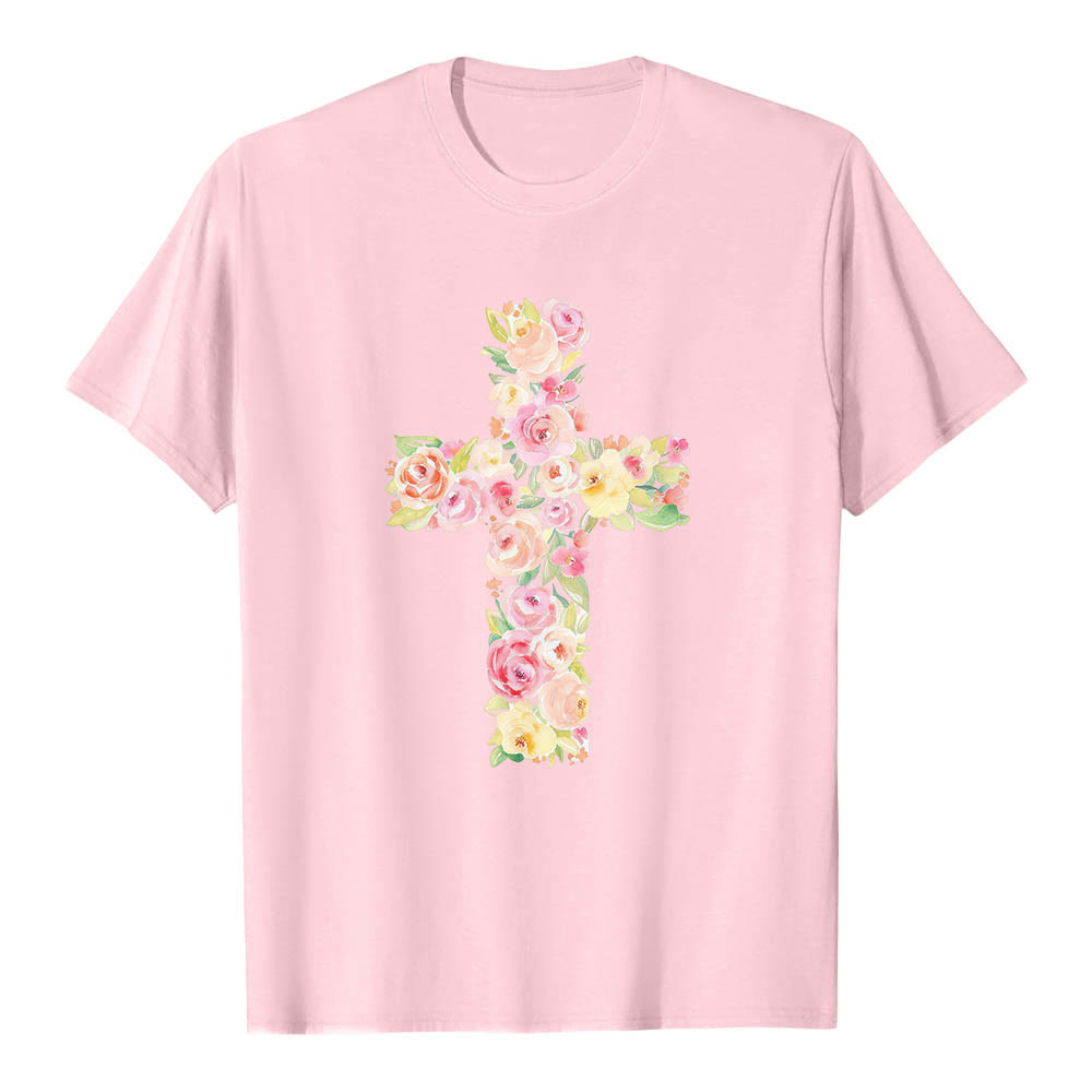 Christianartworkshop T-shirt classique à imprimé floral aquarelle croisé sur le devant - image 25