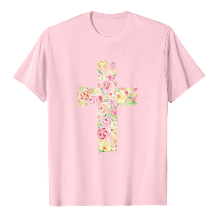 Christianartworkshop T-shirt classique à imprimé floral aquarelle croisé sur le devant - image 25