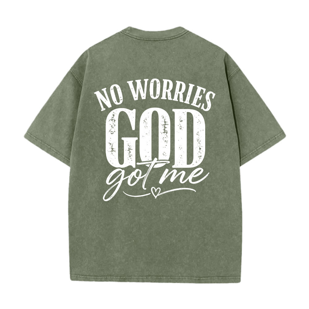 Christianartworkshop T-shirt délavé avec détail cœur et croix sur la poitrine gauche et dos. - image 26