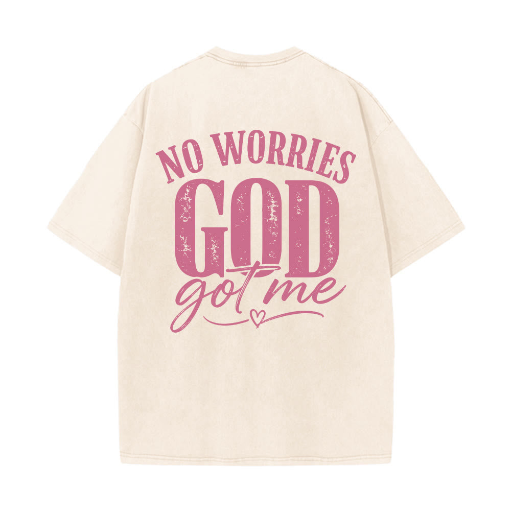 Christianartworkshop T-shirt délavé avec détail cœur et croix sur la poitrine gauche et dos. - image 17