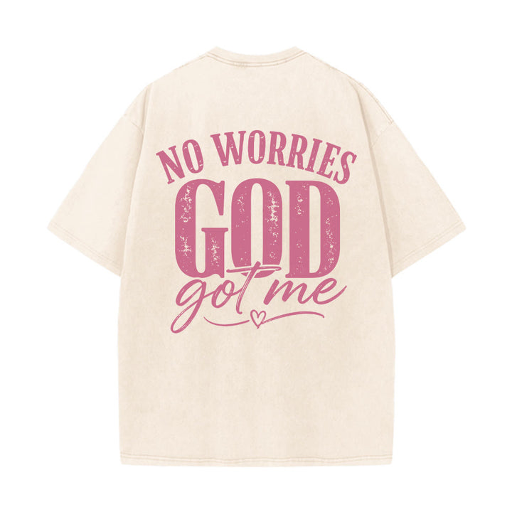 Christianartworkshop T-shirt délavé avec détail cœur et croix sur la poitrine gauche et dos. - image 17
