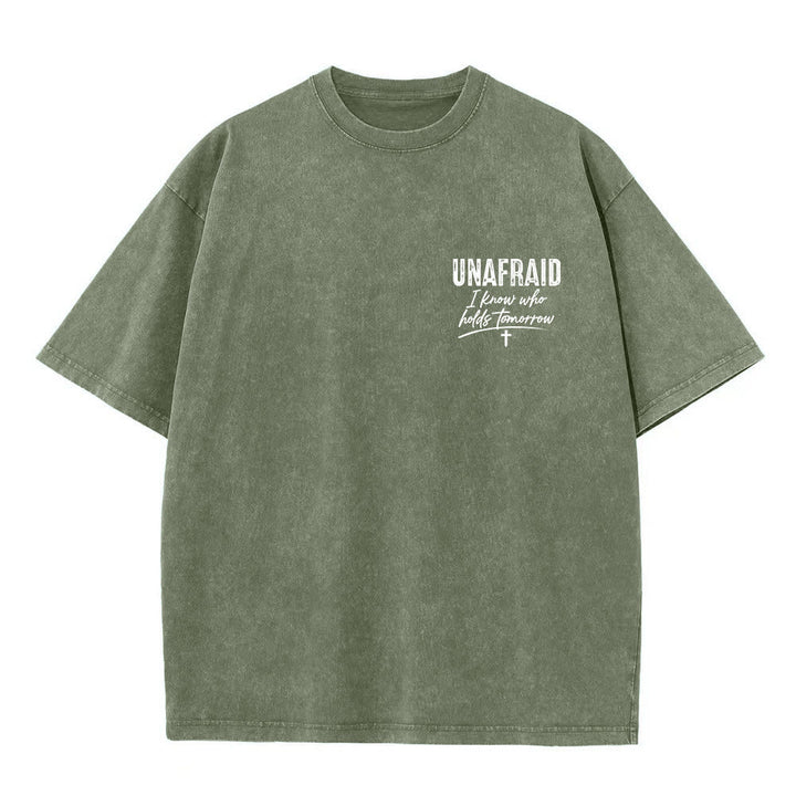 Christianartworkshop T-shirt délavé avec détail cœur et croix sur la poitrine gauche et dos. - image 25