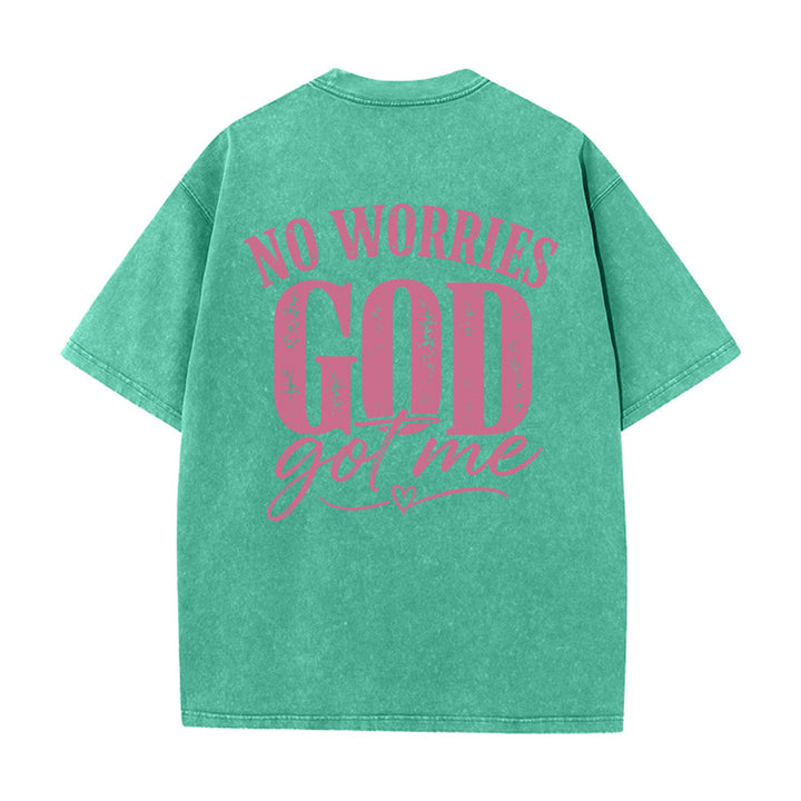 Christianartworkshop T-shirt délavé avec détail cœur et croix sur la poitrine gauche et dos. - image 11