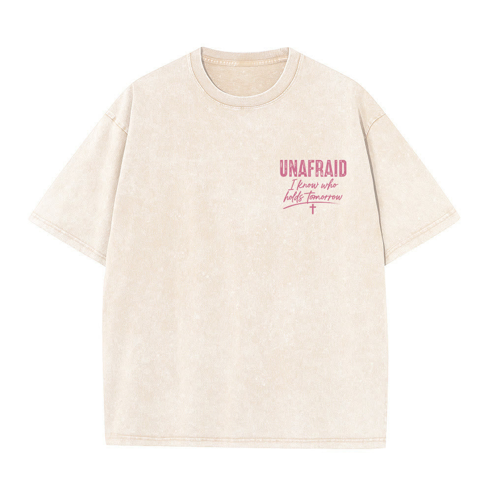 Christianartworkshop T-shirt délavé avec détail cœur et croix sur la poitrine gauche et dos. - image 16