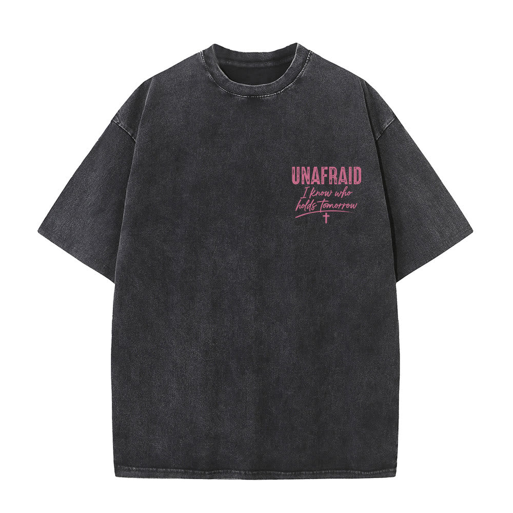 Christianartworkshop T-shirt délavé avec détail cœur et croix sur la poitrine gauche et dos. - image 13