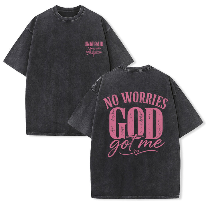 Christianartworkshop T-shirt délavé avec détail cœur et croix sur la poitrine gauche et dos. - Noir - 5XL - image 12