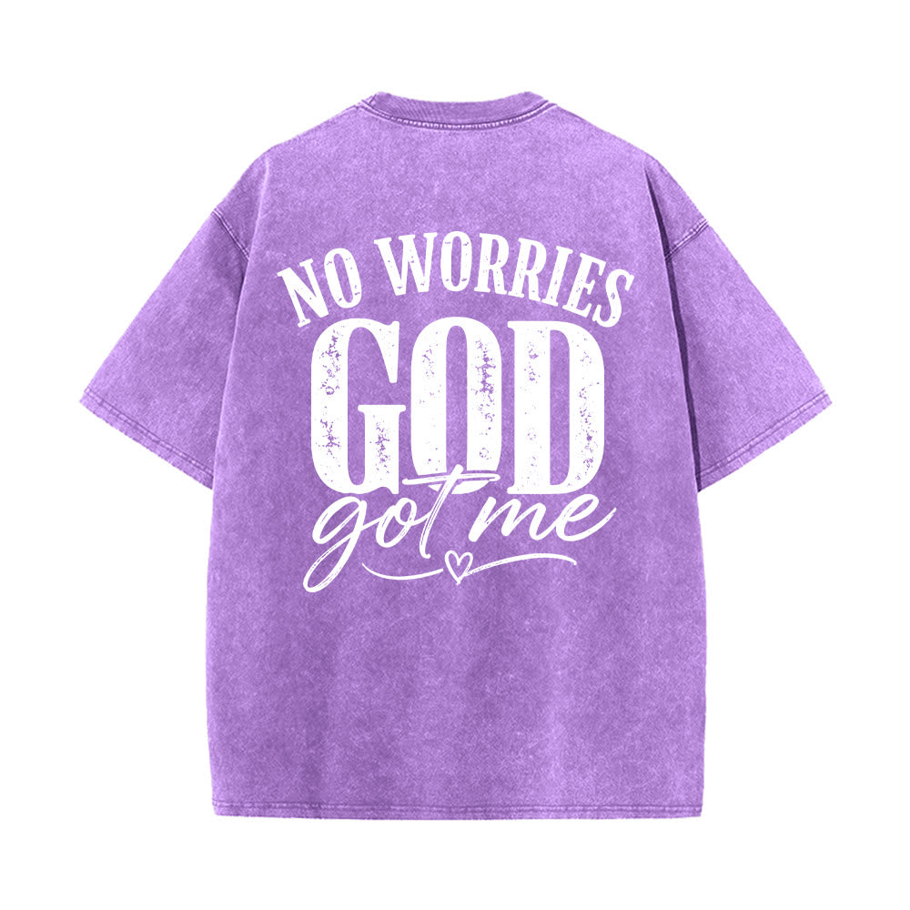 Christianartworkshop T-shirt délavé avec détail cœur et croix sur la poitrine gauche et dos. - image 20