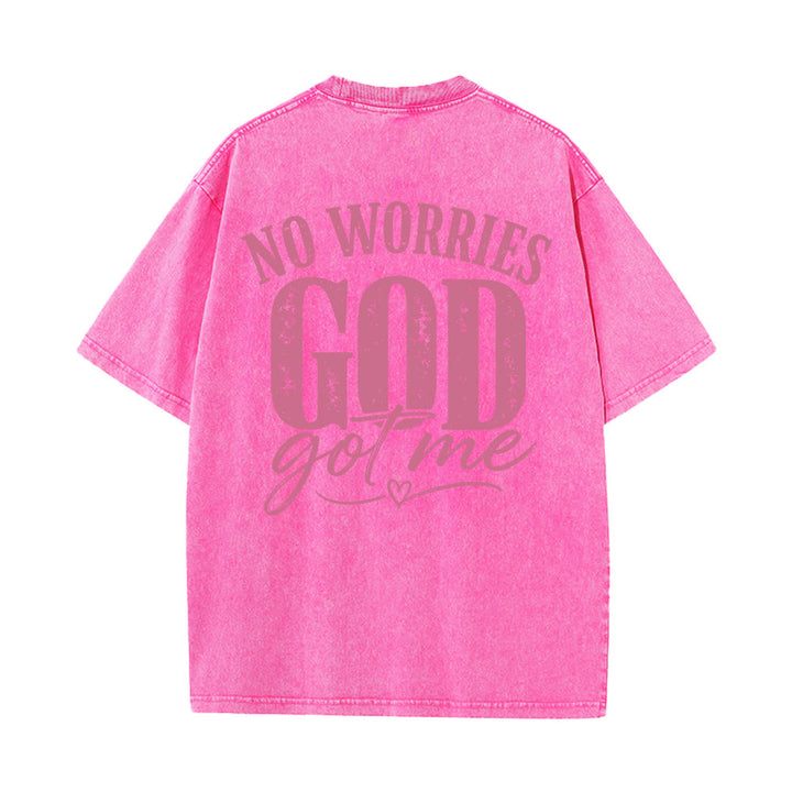 Christianartworkshop T-shirt délavé avec détail cœur et croix sur la poitrine gauche et dos. - image 23