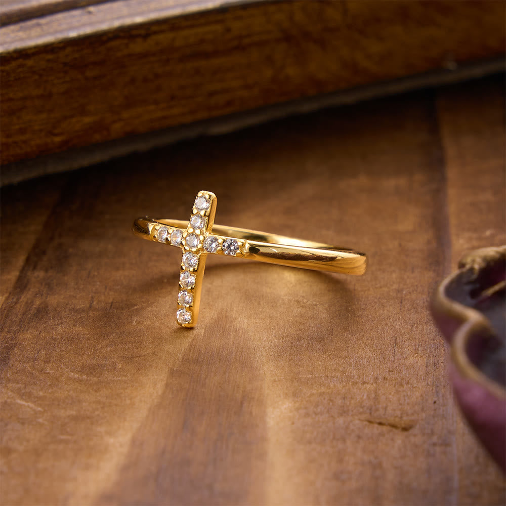 Croix en argent 925 et bague « Fais confiance à Dieu » de Christianartworkshop : symboles d’espoir - image 3