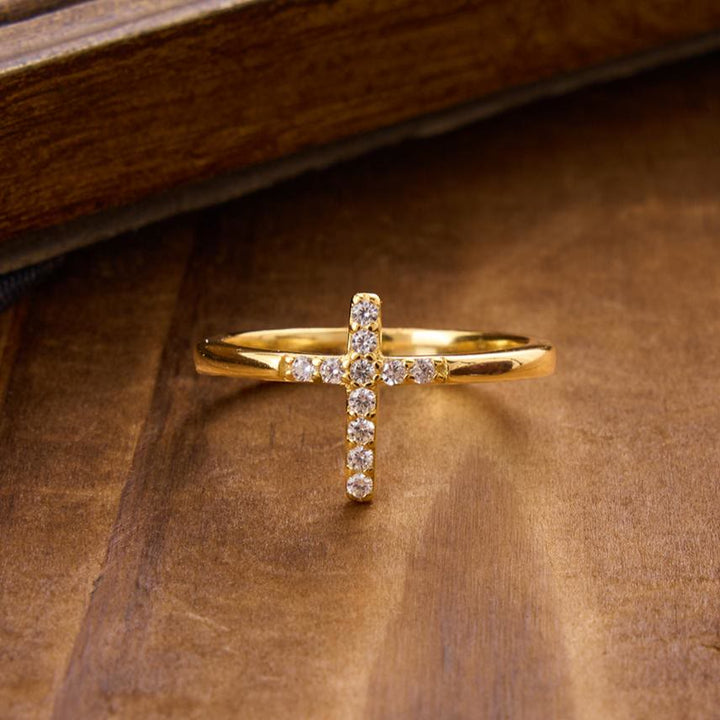 Croix en argent 925 et bague « Fais confiance à Dieu » de Christianartworkshop : symboles d’espoir - US 10 - image 0