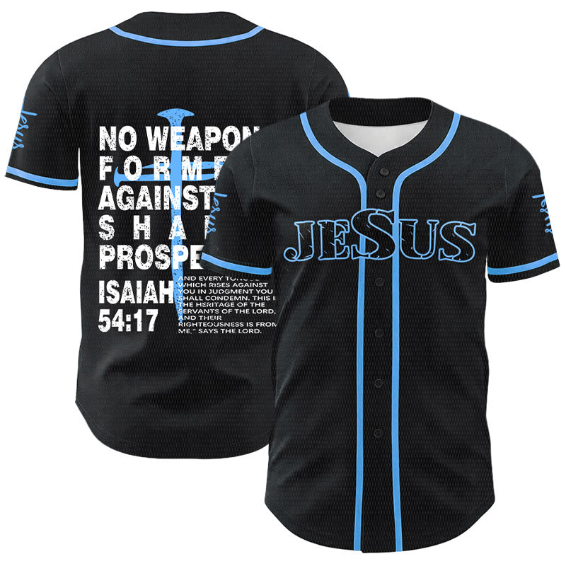 Christianartworkshop Maillot de baseball « Aucune arme forgée contre moi ne prospérera » - image 13
