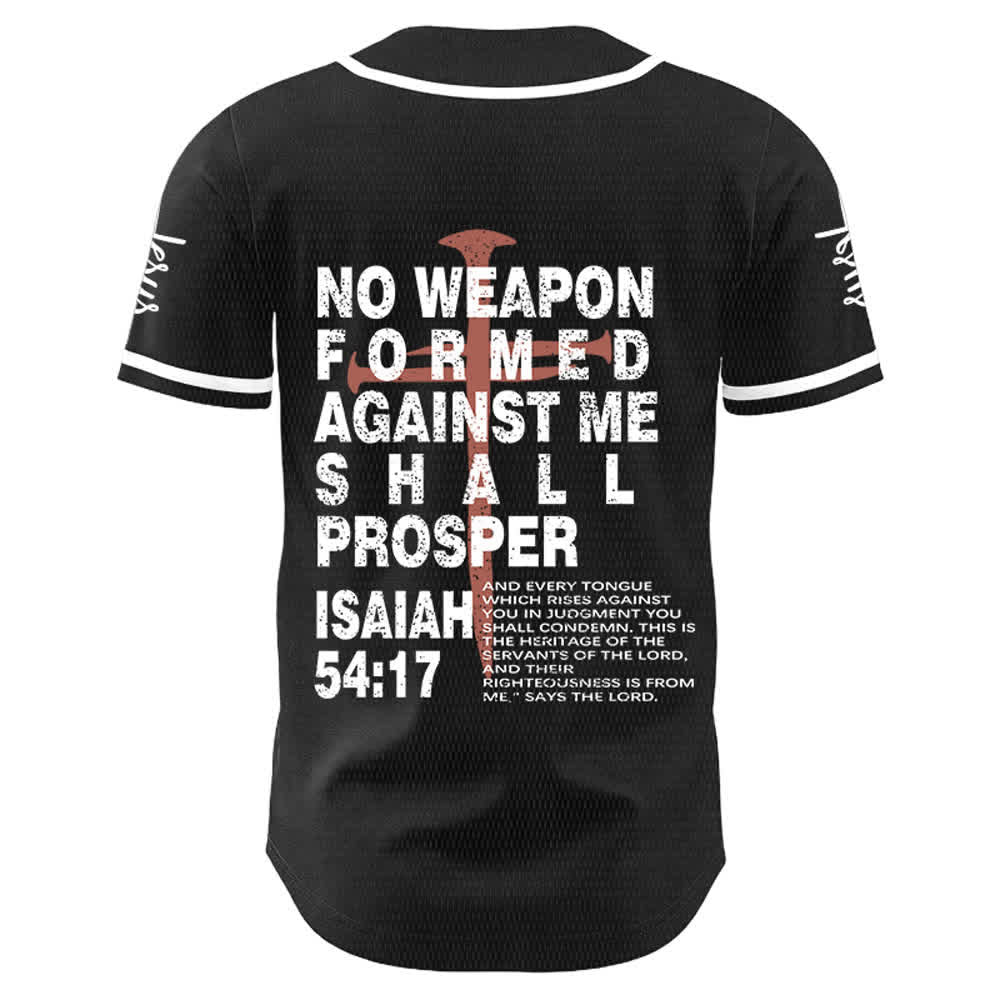 Christianartworkshop Maillot de baseball « Aucune arme forgée contre moi ne prospérera » - image 1