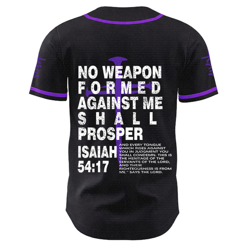 Christianartworkshop Maillot de baseball « Aucune arme forgée contre moi ne prospérera » - image 22