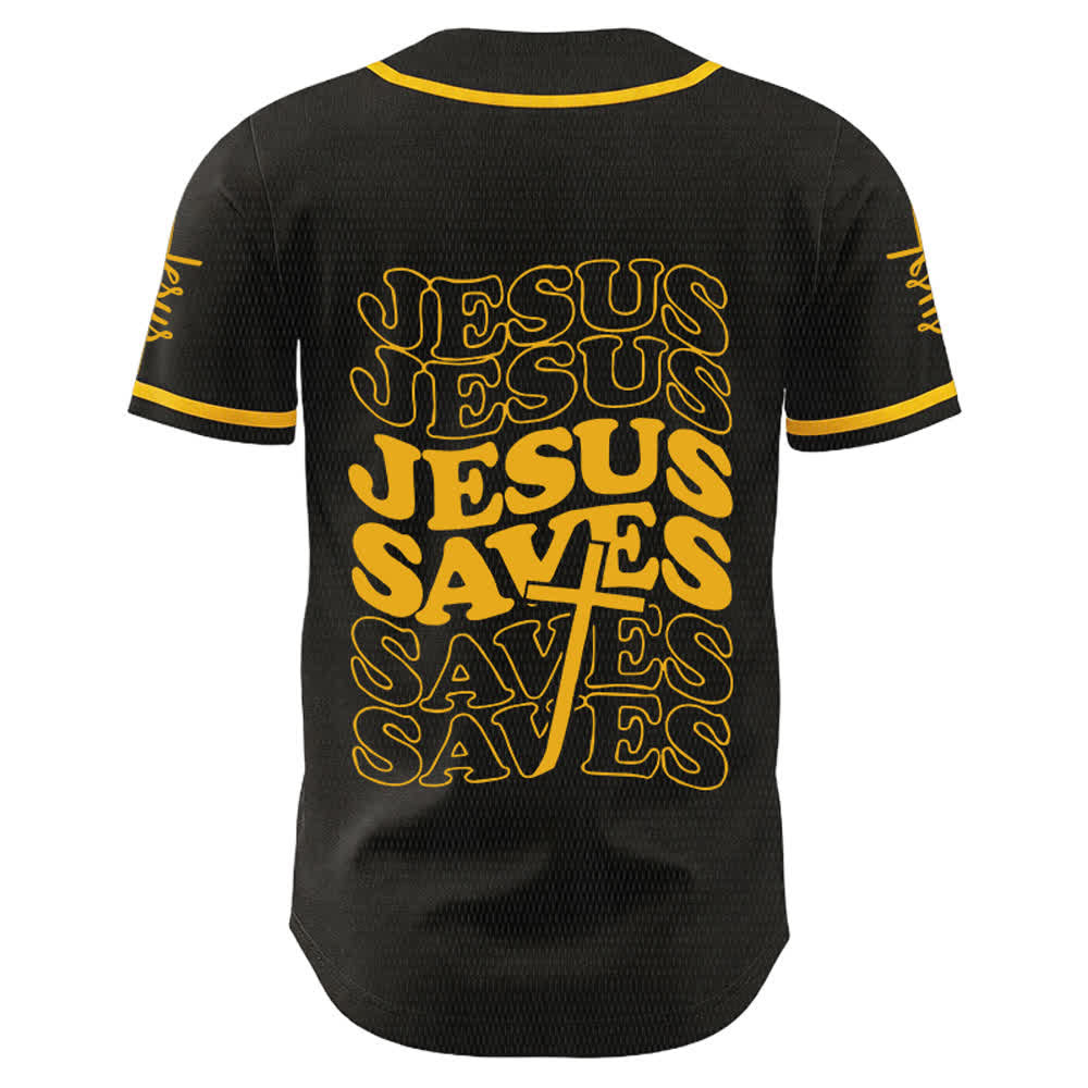 Christianartworkshop Maillot de baseball unisexe personnalisé « Jésus sauve » - image 10