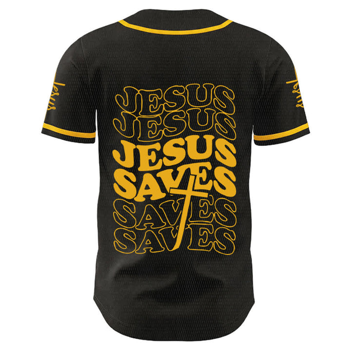 Christianartworkshop Maillot de baseball unisexe personnalisé « Jésus sauve » - image 10