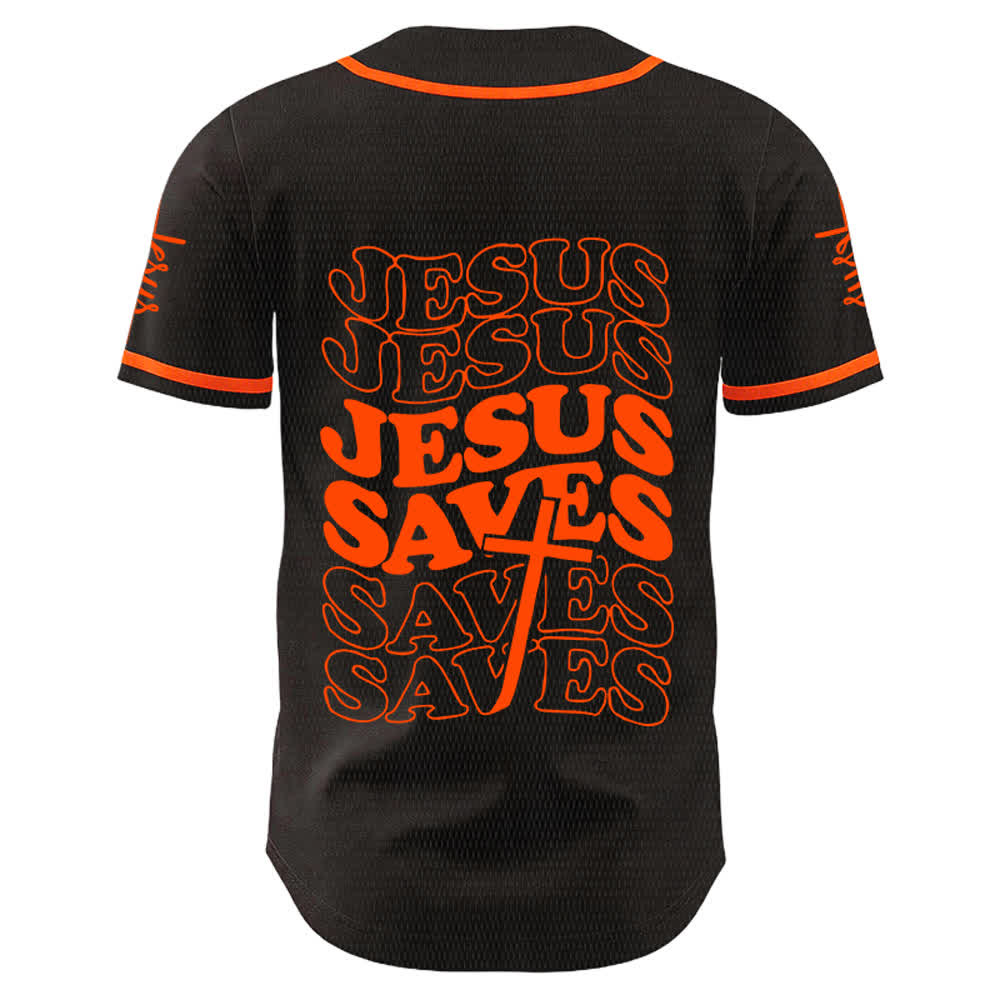 Christianartworkshop Maillot de baseball unisexe personnalisé « Jésus sauve » - image 13
