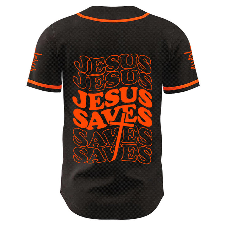 Christianartworkshop Maillot de baseball unisexe personnalisé « Jésus sauve » - image 13